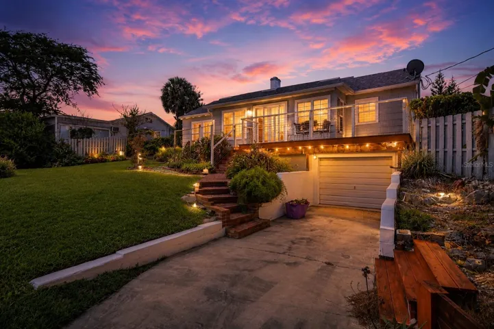 Back of home twilight