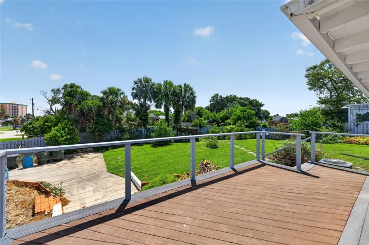 Deck view to backyard