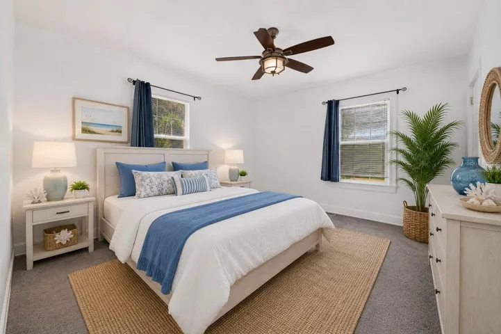Virtually staged second bedroom