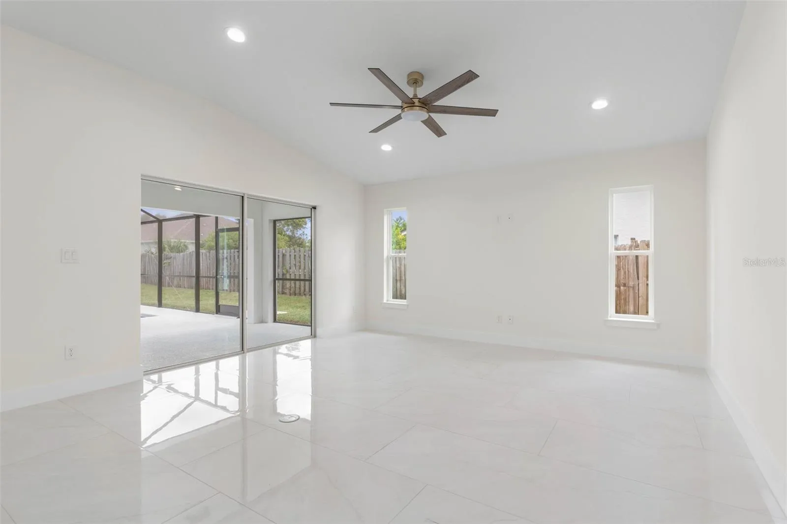 Windows in Great Room for natural light