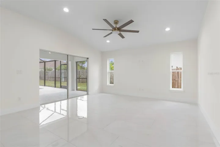 Windows in Great Room for natural light