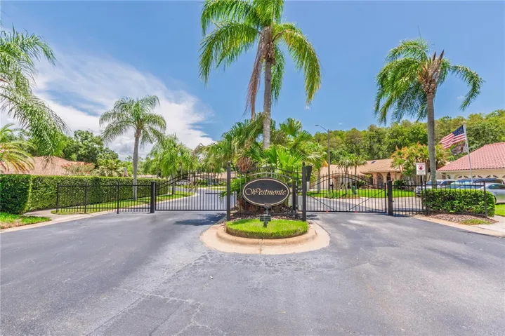 Gated entrance to the subdivision, Westmonte Estates.