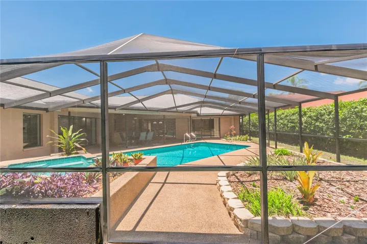 Screened pool.