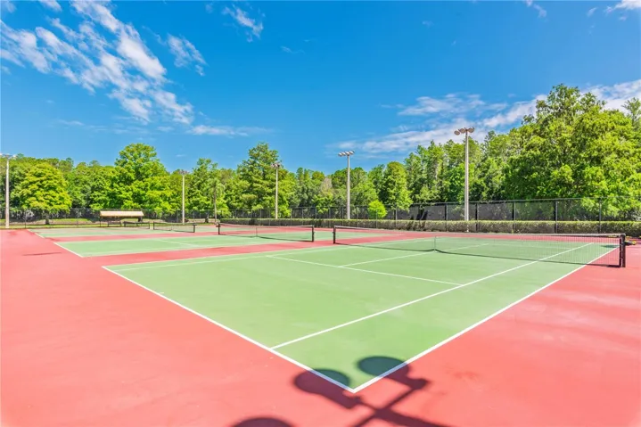 Tennis and pickleball courts.