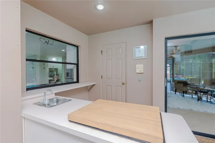 Exterior wet bar.