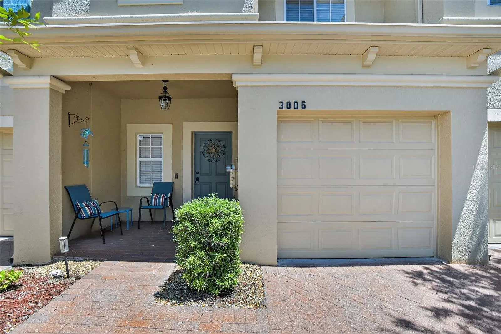Front View of Townhome 2 with Garage