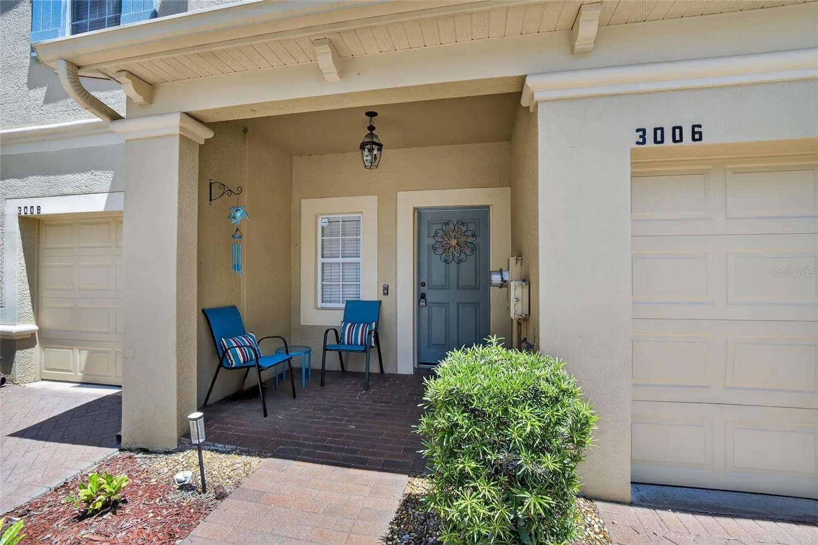 Front Right View of Townhome with Garage