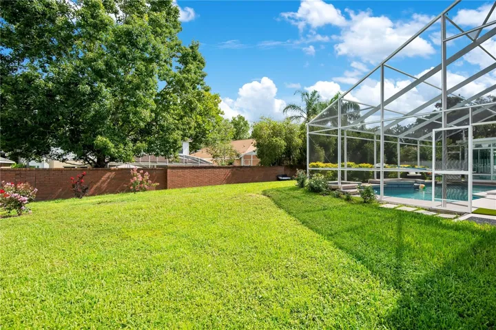 spacious yard