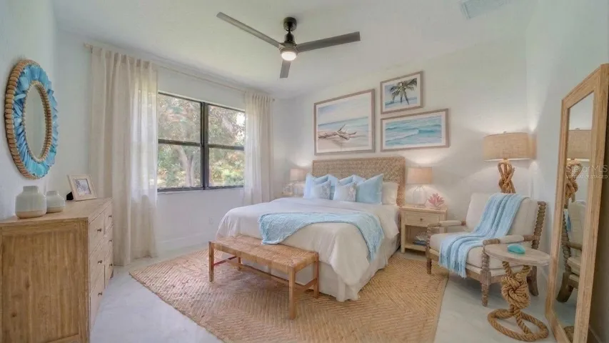 Another view of the Primary Bedroom. (Virtually Staged)