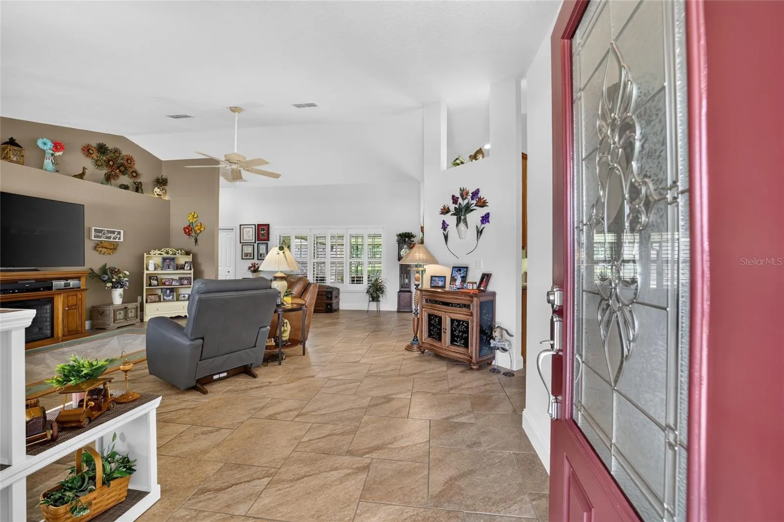Just inside front door