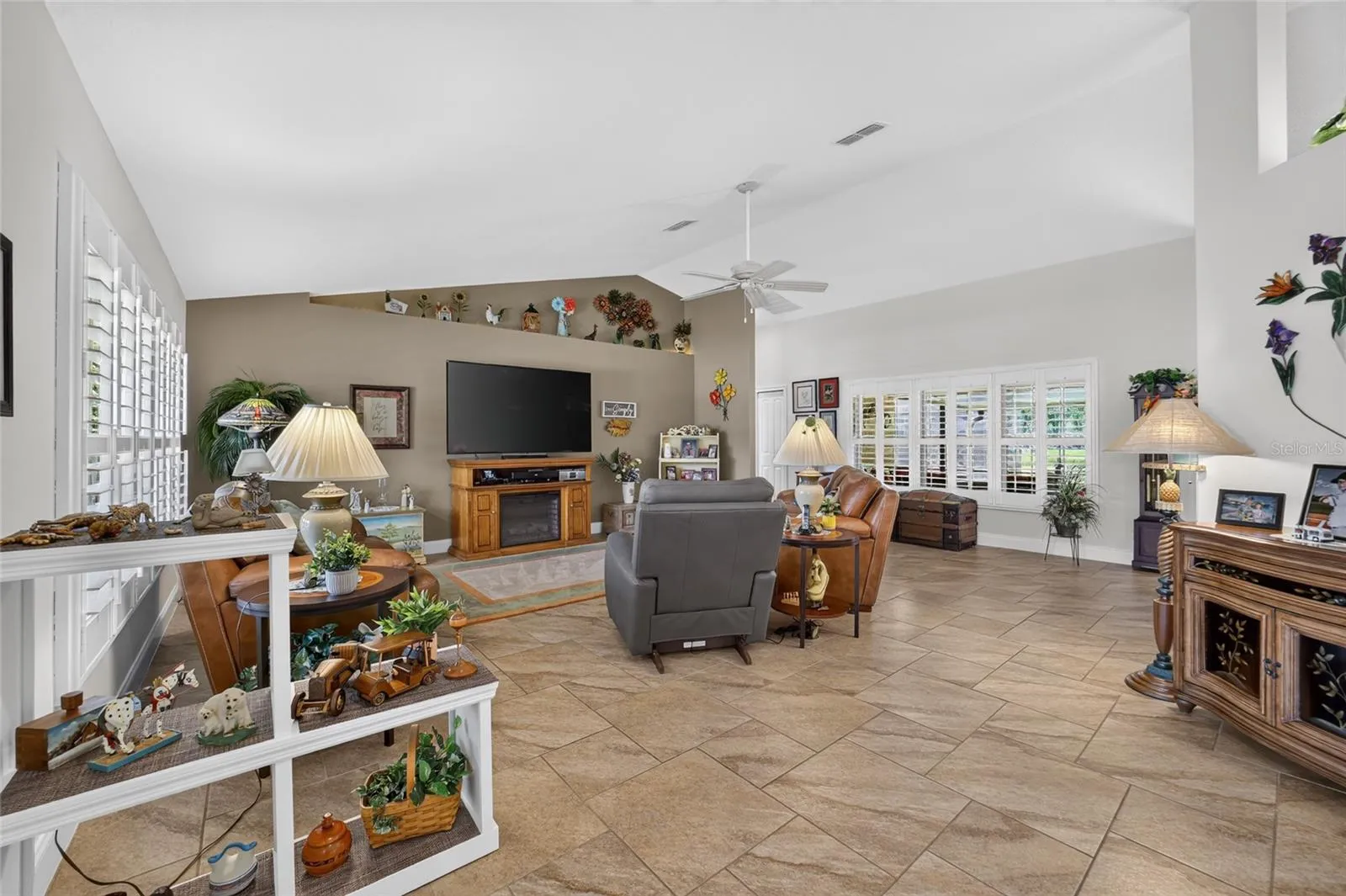 Living room from front door facing left