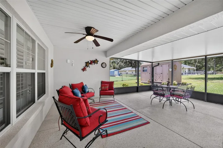 Back lanai (under roof)