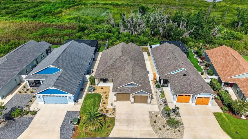 Front Elevation with Peaceful Preserve and Water Views!