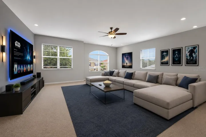 Virtually staged loft.