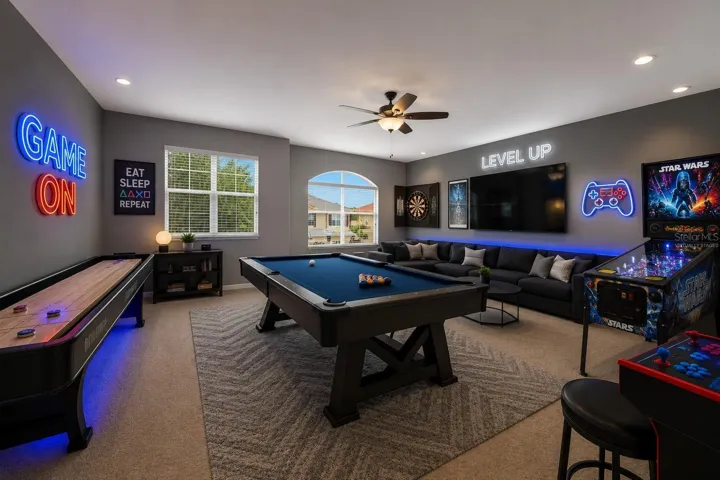 Virtually staged loft.