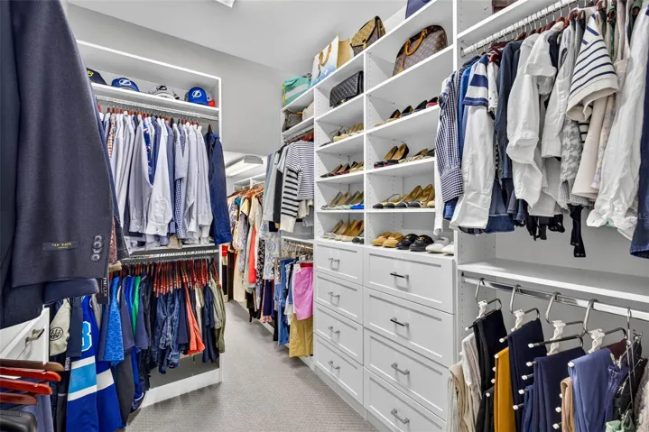 First floor primary walk in closet