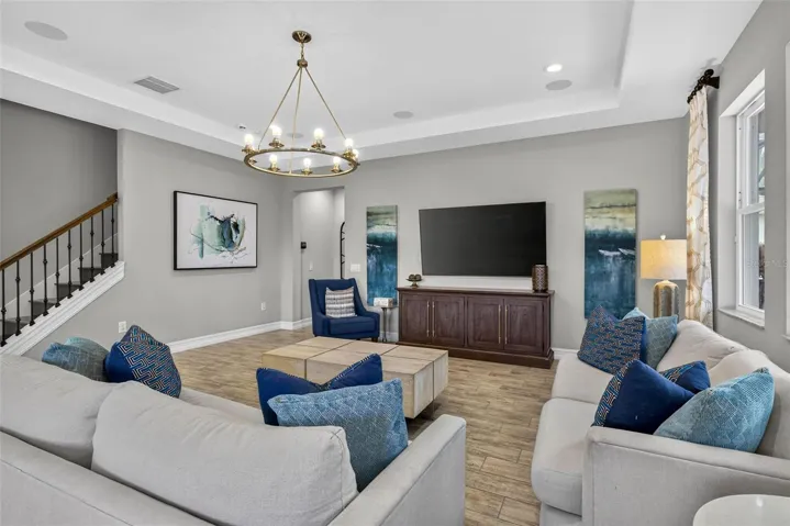 Look out to your pool and stay connected in this space.