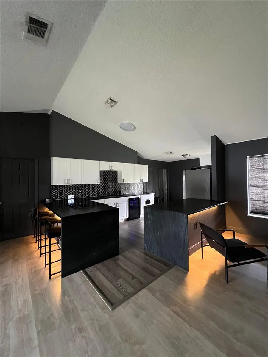 Kitchen view w/lighting turned on