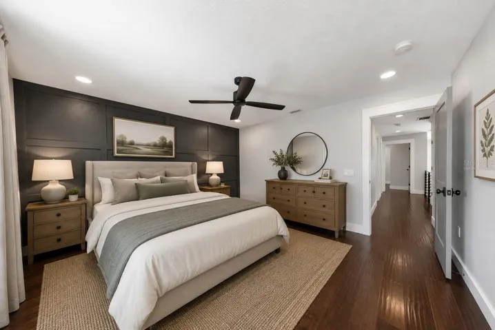 Virtually Staged Primary Bedroom