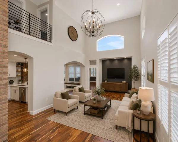 Virtually Staged Family Room