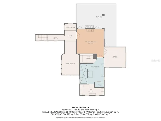 2nd floor floor plan with dimensions