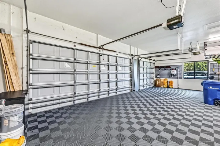 3 car garage with race decking flooring