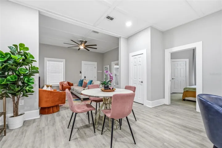 Dining Area with accented ceiling!