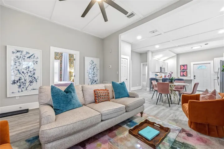 Higher ceilings and updated flooring!