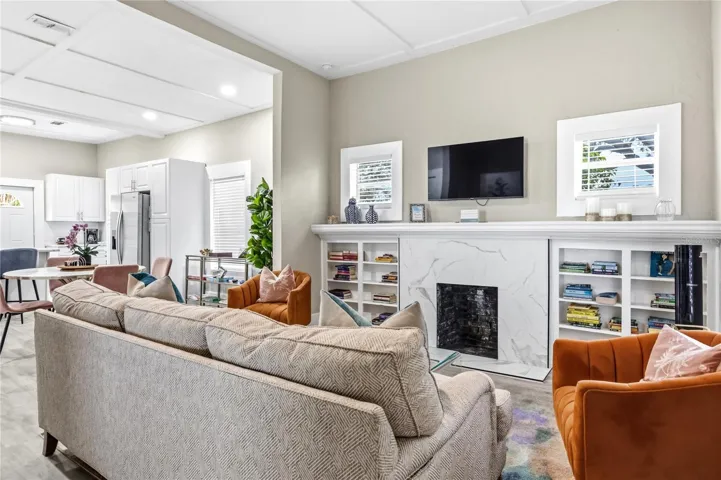 Living Area with Fireplace!
