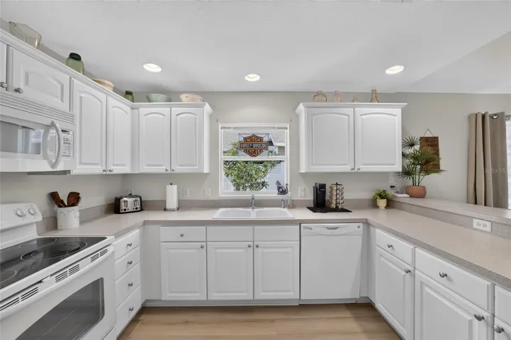 Kitchen with lots of natural light
