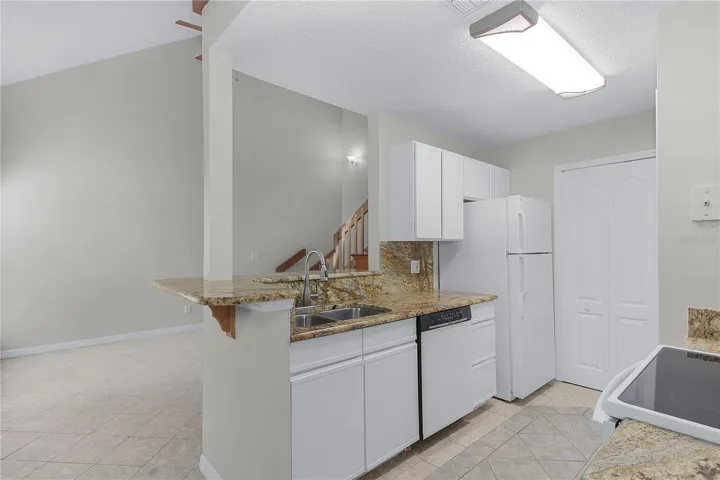 Granite counters and backsplash