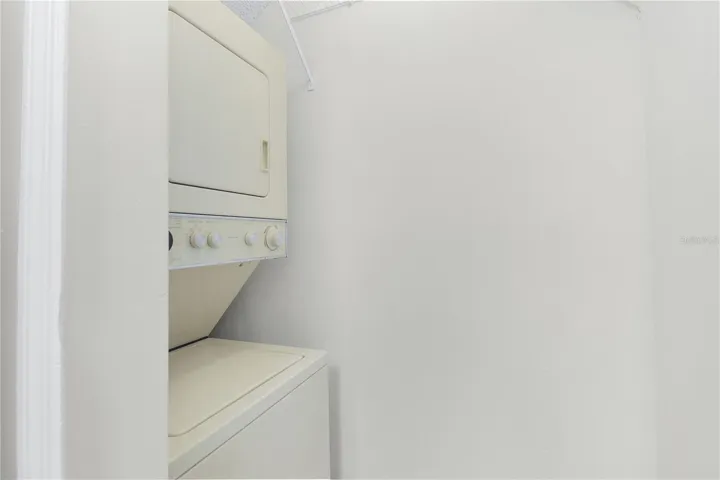 In unit stackable washer and dryer