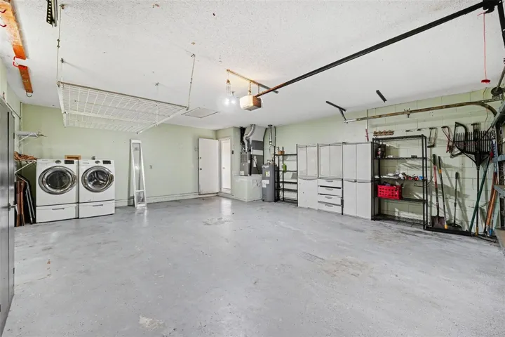 2 car garage with side door