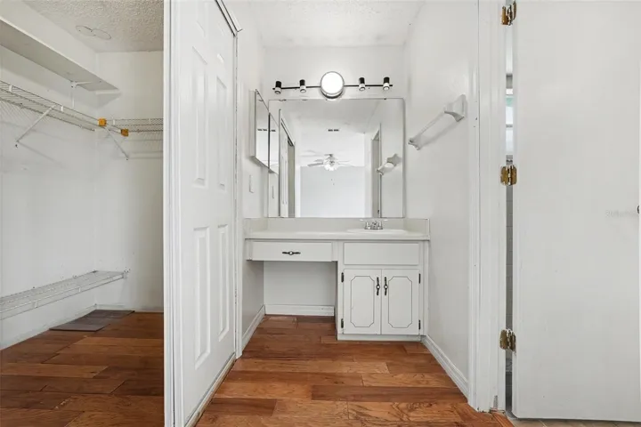 Master closet and vanity