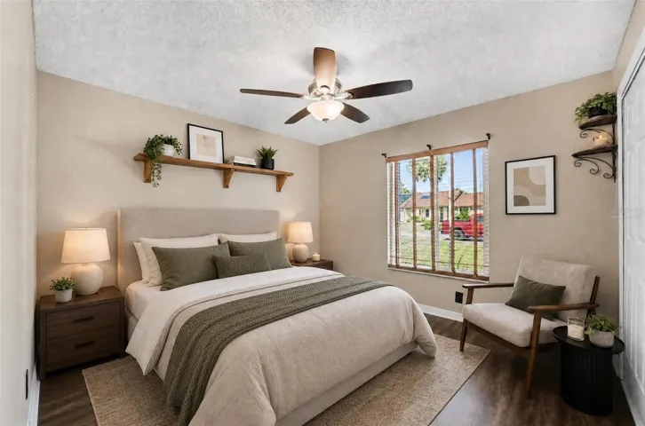 Virtually staged bedroom 3