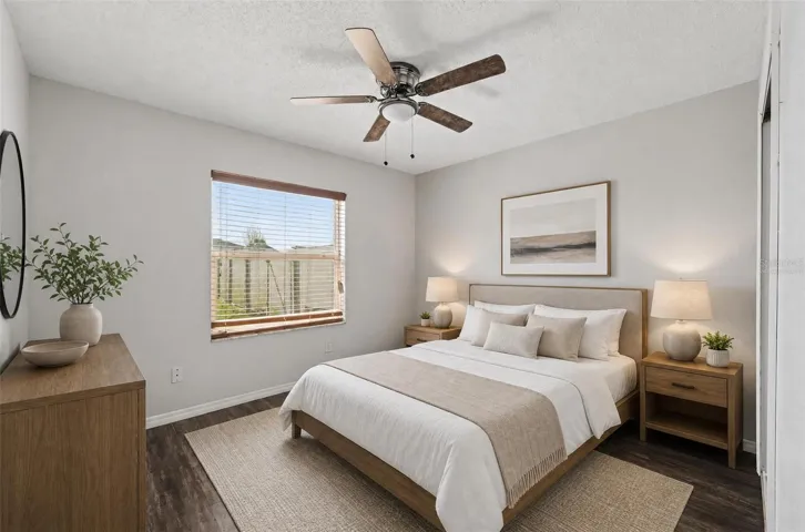 Virtually staged bedroom 2