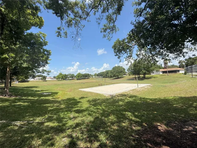 Sand volleyball and baseball diamond