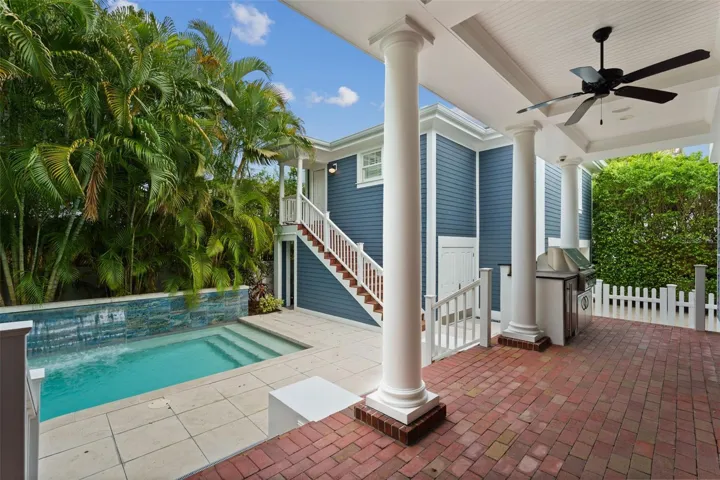 Covered Patio Overlooking Pool