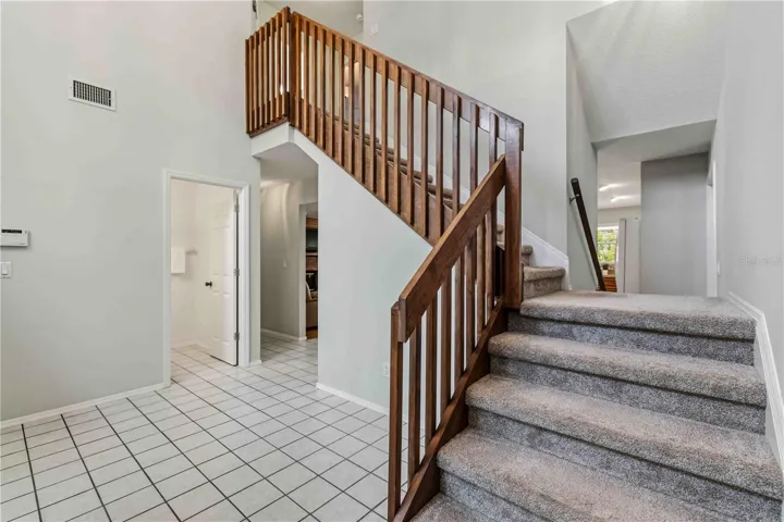 Upstairs to the guest bedrooms and guest bath