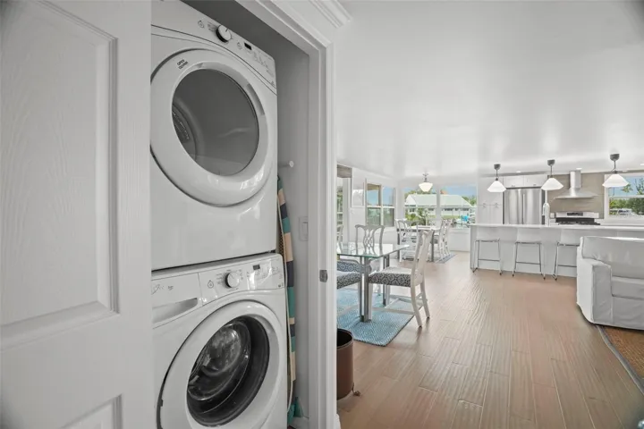 Washer and dryer inside