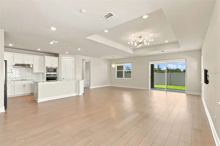 living room leading to backyard