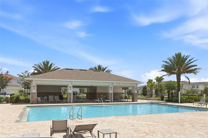 Community pool with Cabana