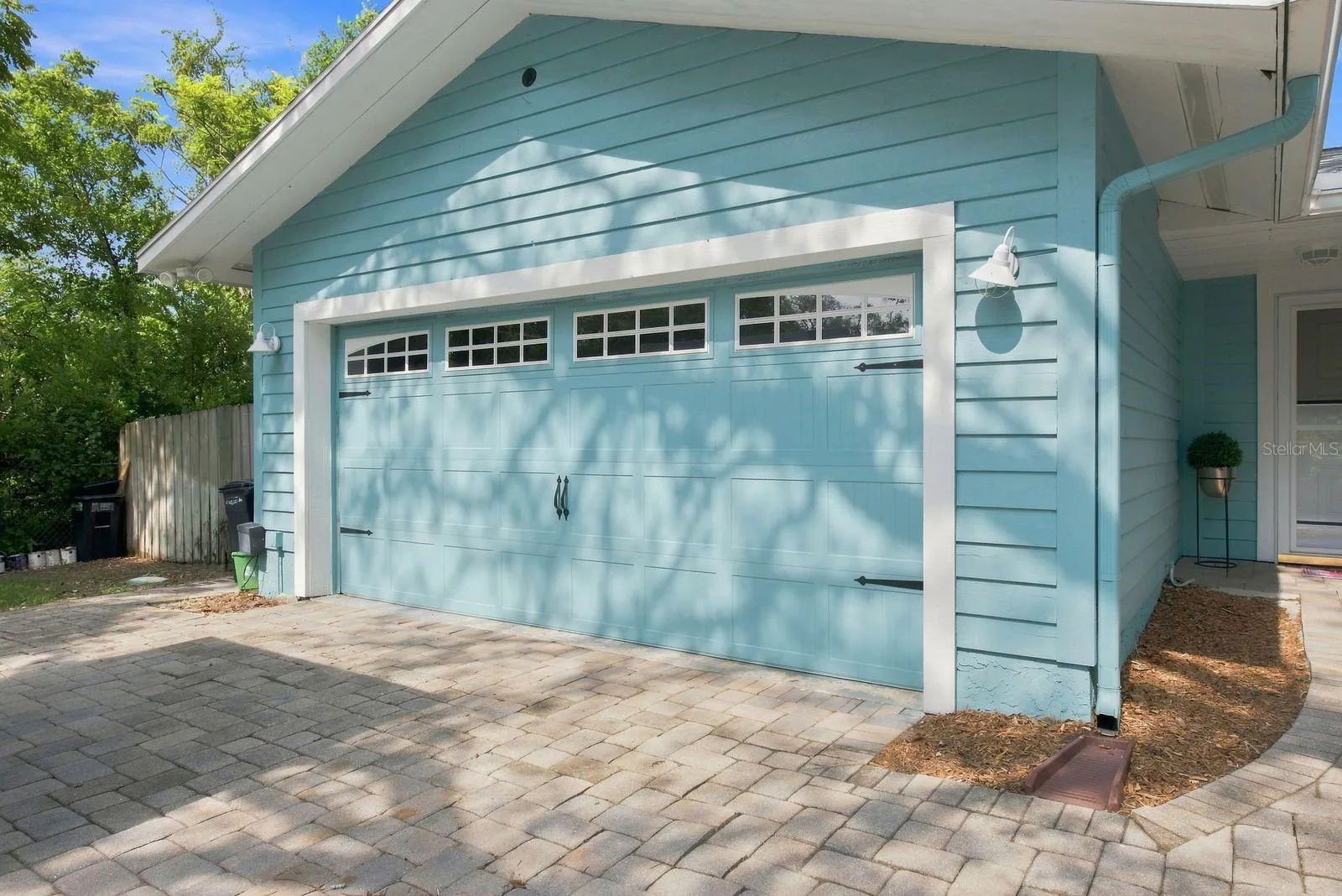 Front of attached 2 car garage