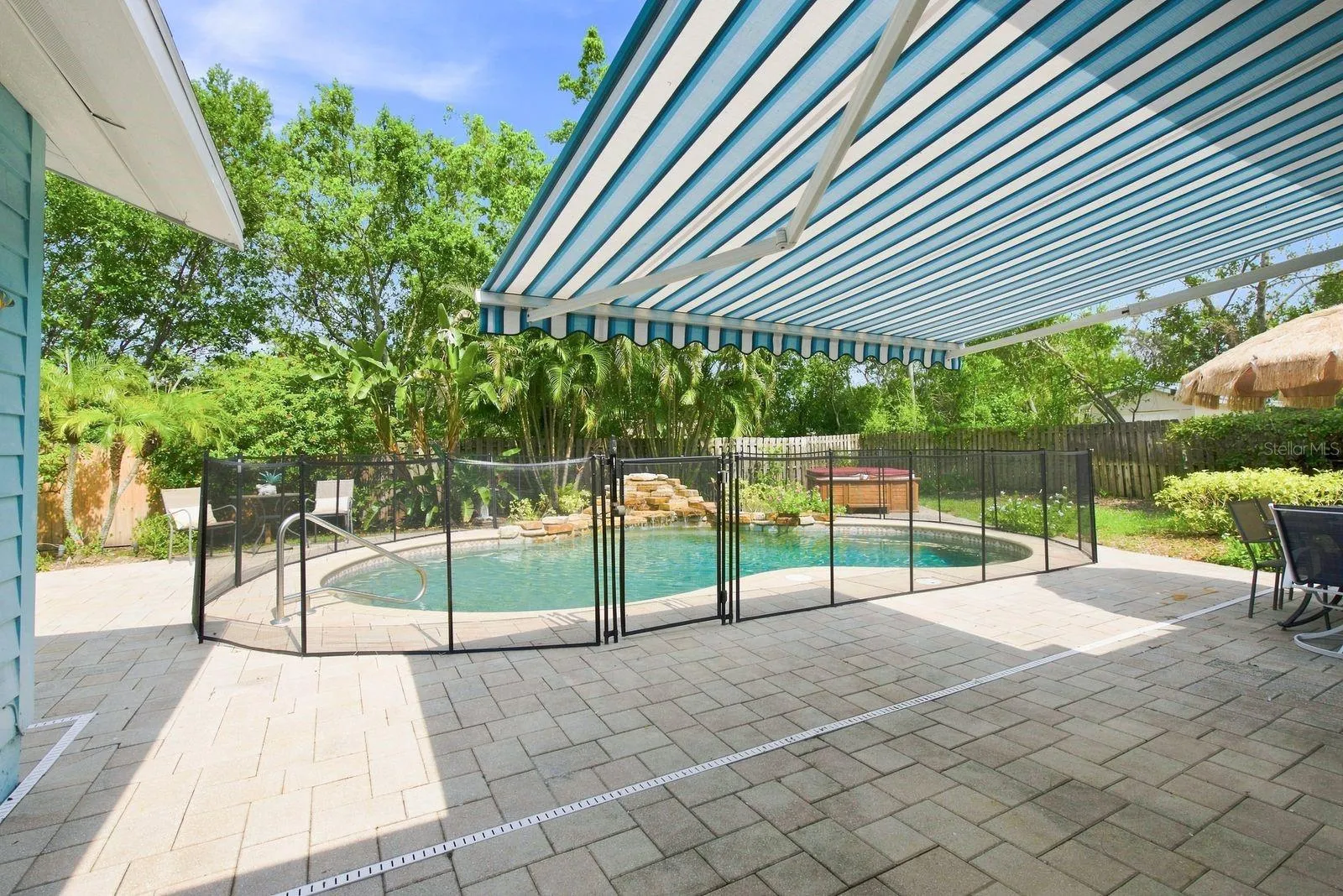 Pool view from Dining