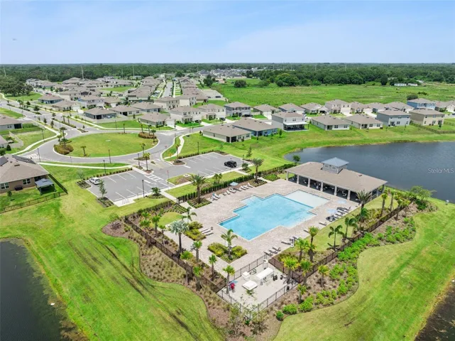 Pool and lake area
