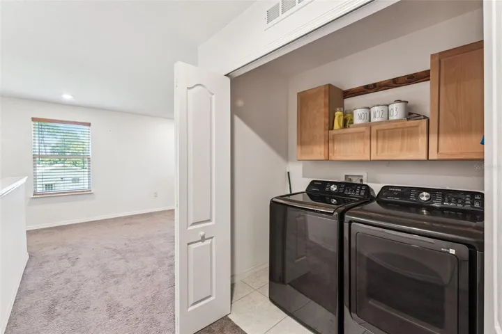 Laundry inside the home