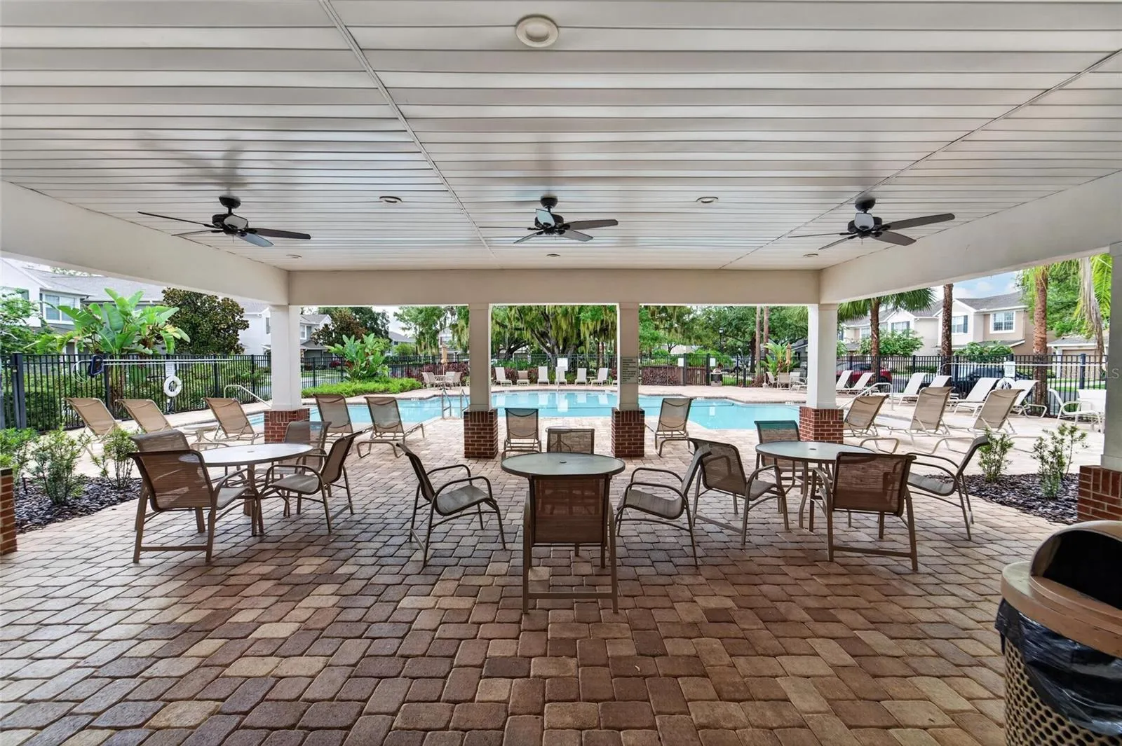 Clubhouse outdoor covered seating