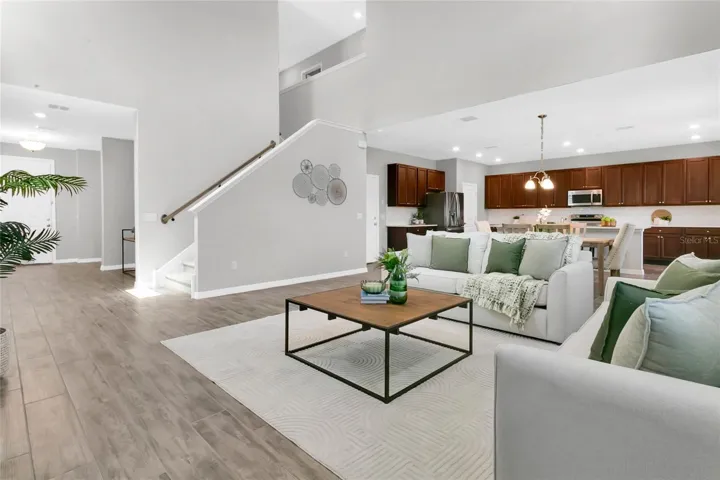 Natural Light with soaring ceilings.