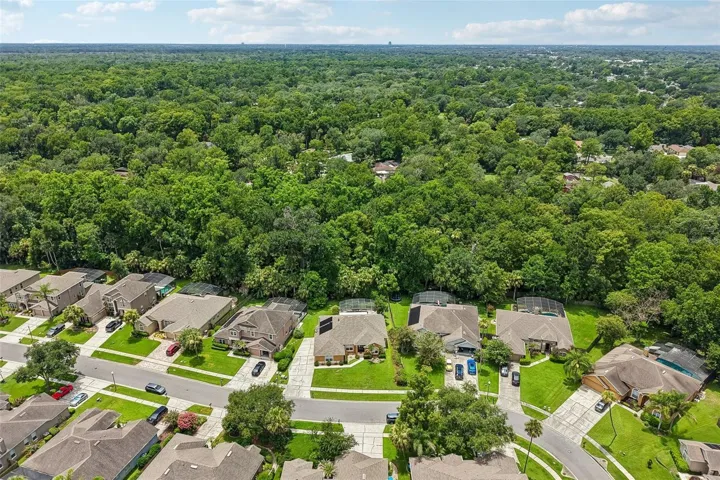 Aerial view of the home