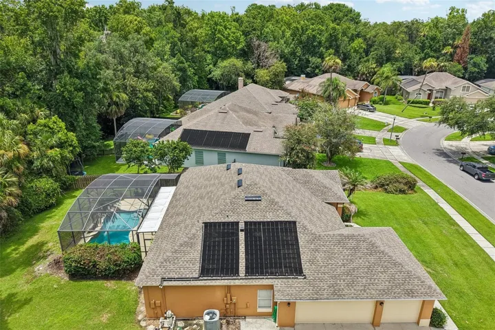 Aerial view of the home